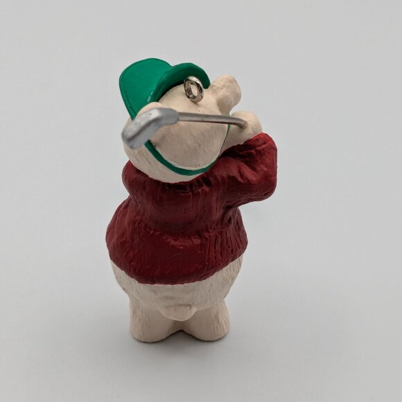Hallmark Keepsake Polar Classic 1991, Vintage Polar Bear Golf Christmas Ornament - Picture 3 of 6